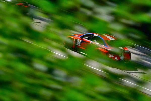 Panning motion-blur shot of the #54 car, 2018